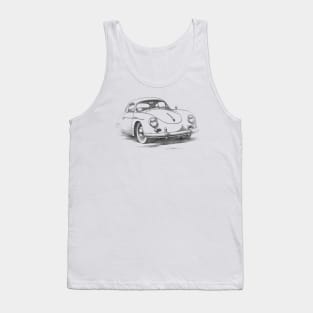 Chalk drawing - Retro Car Tank Top